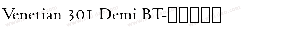 Venetian 301 Demi BT字体转换